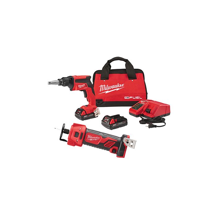 MILWAUKEE 2866-22CTP JEU DE 2 OUTILS POUR CLOISON SÈCHE