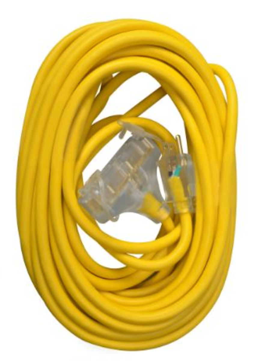 RALLONGE 12/3 50' JAUNE -40 TRIPLE SOUTHWIRE 4188SW8802
