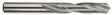 1/4 inch carbide jobber drill bit with 1-1/4 inch flute, 118-degree point angle, 2-1/4 inch overall length