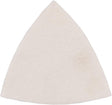 White triangular felt polishing pad for power tools, compatible with Makita polishing accessories.