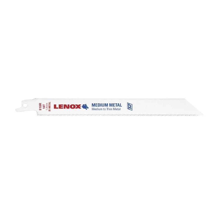8-inch Lenox bi-metal saw blade, 10-14 TPI, medium to thin metal cutting, durable and corrosion-resistant design