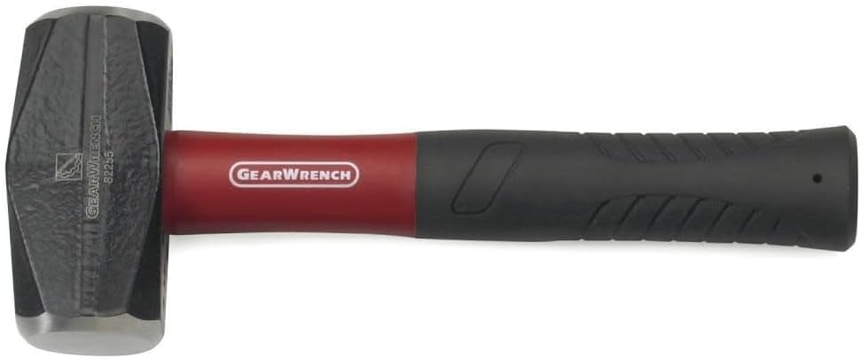 3lbs GearWrench hammer with durable steel head and ergonomic rubber handle for heavy-duty chiseling and punching tasks