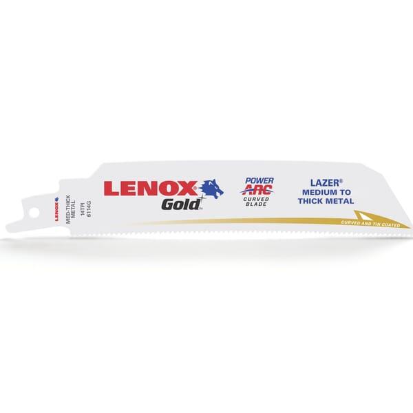 Lames de scie alternative Gold® Power Arc® 6 po × 14 TPI (paquet de 25) - LENOX 21226B6114GR