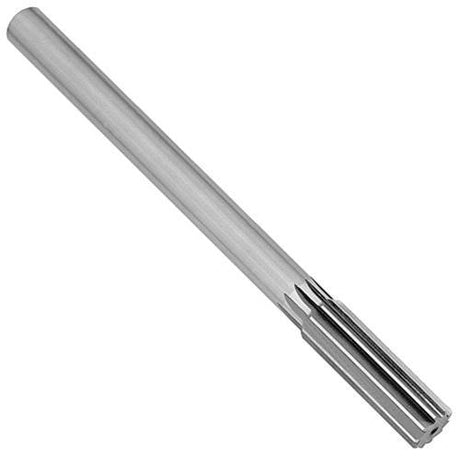 High-speed steel straight shank chucking reamer with straight flutes for precision hole finishing and sizing