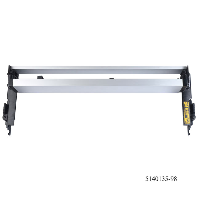 DEWALT fence assembly 5140135-98 with aluminum rails and durable black mounting brackets for power tool guides