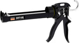 10 oz manual caulking gun with high-thrust mechanism, ergonomic handle, and smooth consistent dispensing system
