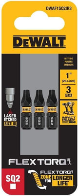 EMBOUTS CARRÉS NO 2 1" (PAQUET DE 3) DEWALT DWAF1SQ2IR3