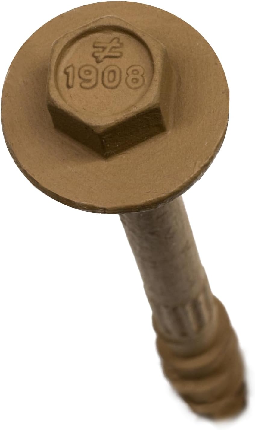 8" X .195 HEX HEAD WOOD SCREWS (50 PACK)