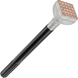 10-inch DEWALT SDS Max steel bush hammer with corrosion-resistant, wear-resistant head for high-impact surface texturing