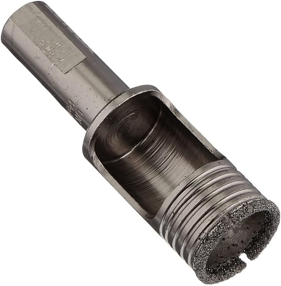 1/4 inch diamond brazed continuous rim hole saw for corrosion resistance on tiles and stone surfaces