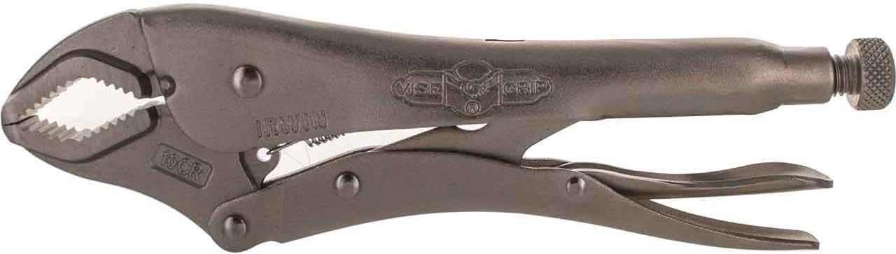 High-quality alloy steel 10CR locking pliers with adjustment screw and quick release, made in the USA, lifetime guarantee