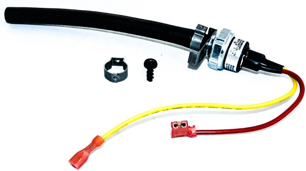 PORTER CABLE pressure switch N003307SV with black hose, wiring connectors, screw, and metal clamp accessory