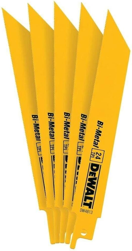 LAMES DE SCIE ALTERNATIVE 6'' 24TPI METAL (5 PACK) DW4813
