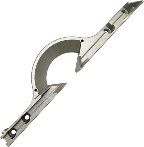 Silver metal fence for DeWalt DW713 miter saw series with precise alignment and durable construction