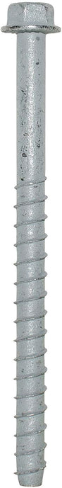 1/2 inch by 8 inch galvanized heavy-duty threaded anchor screw with inspection head for post-installation verification