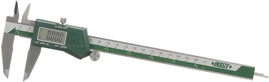 INSIZE electronic vernier caliper 0-8 inch with 0.01 mm resolution, ABS, absolute and incremental measurement
