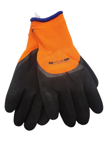 GANTS ORANGE DOUBLÉS LATEX ET NYLON ICE GRIPPER X-LARGE