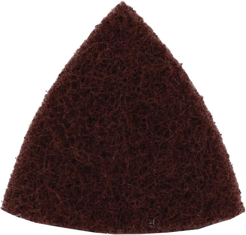 Triangular abrasive pad with aluminum oxide grit 280, durable for sanding wood and ordinary steel, pack of 5