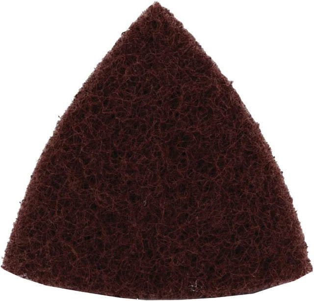 Triangular abrasive pad with aluminum oxide grit 280, durable for sanding wood and ordinary steel, pack of 5