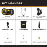 MINI GONFLEUR A PNEU ET BATTERIE EXTERNE DEWALT DXIF1201