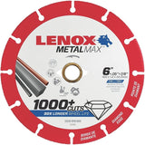 6-inch metal cutting blade with diamond edge, 0.05-inch thickness, designed for over 1000 cuts and extended wheel life