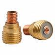 Pair of brass gas lenses with 1/16 inch tungsten electrode compatibility for Lincoln TIG welding torches KP4753-116