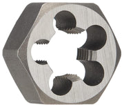 Hexagonal carbon steel threading die, 1 inch size with 8 threads per inch for precise external thread cutting