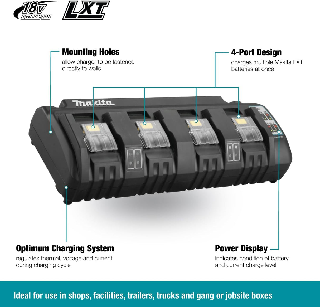 MAKITA 4-PORT CHARGER