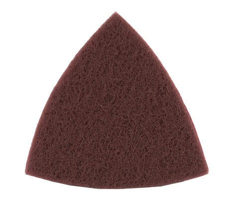 Brown triangular sanding pad with grain 100 for Makita multi-tool cleaning and polishing applications