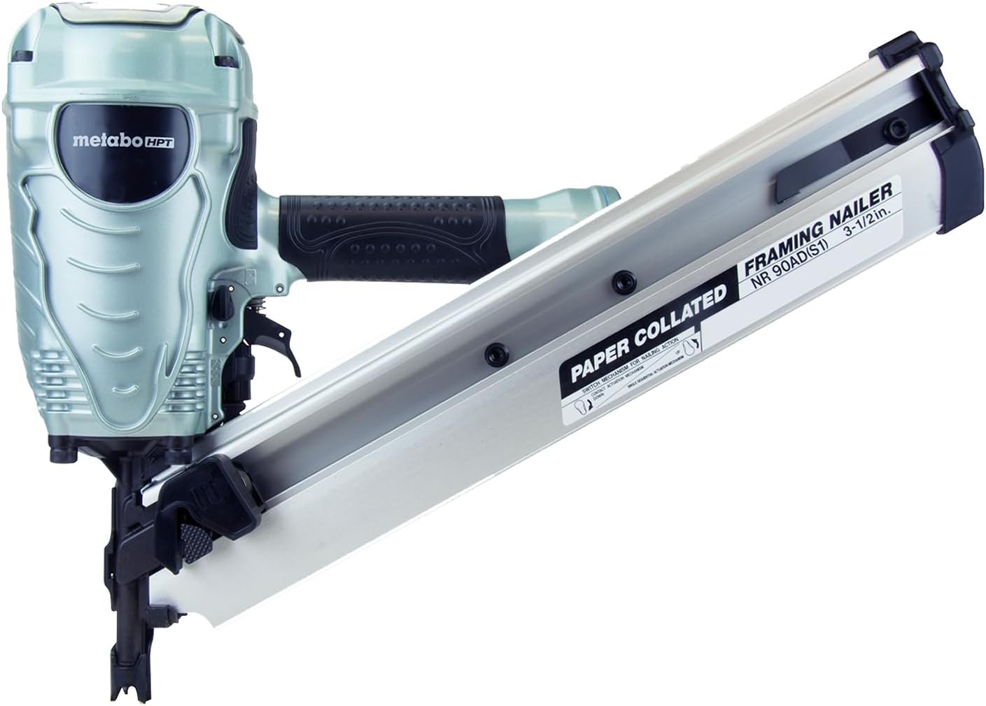 METABO HPT NR90ADS1 CLOUEUSE A CHARPENTE 34 DEG. 2'' - 3-1/2'', BANDE