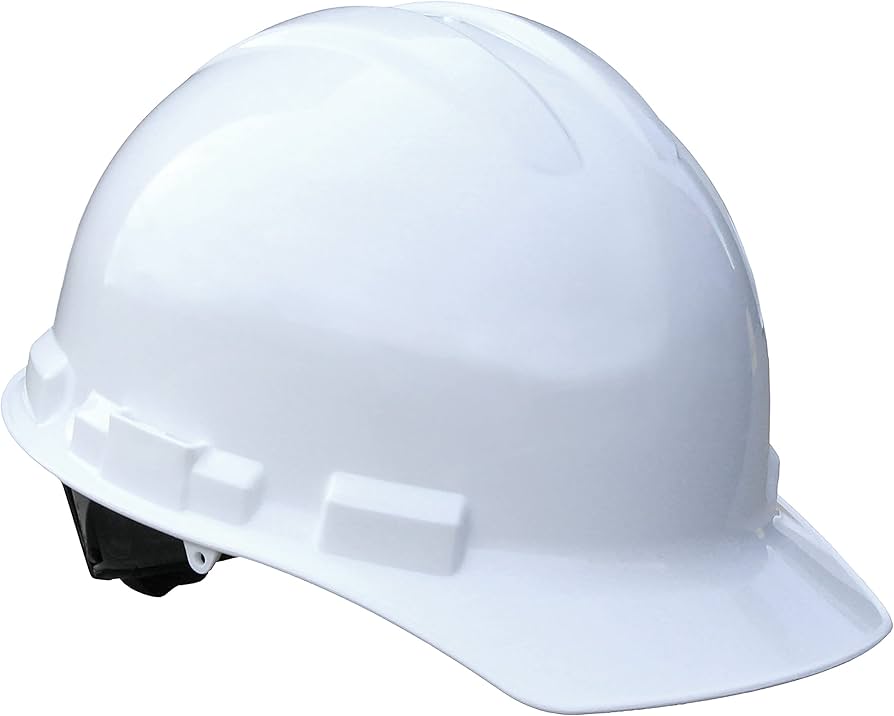 White Type 2 Quick Lok ratchet helmet with dual impact energy control and SuperE force mitigation system
