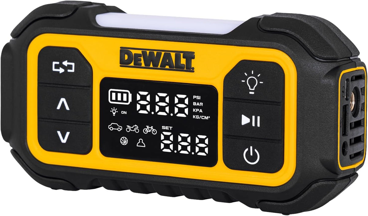 MINI GONFLEUR A PNEU ET BATTERIE EXTERNE DEWALT DXIF1201