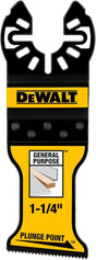 DeWalt 1-1/4 inch general purpose plunge point oscillating saw blade with durable teeth for wood and metal cutting