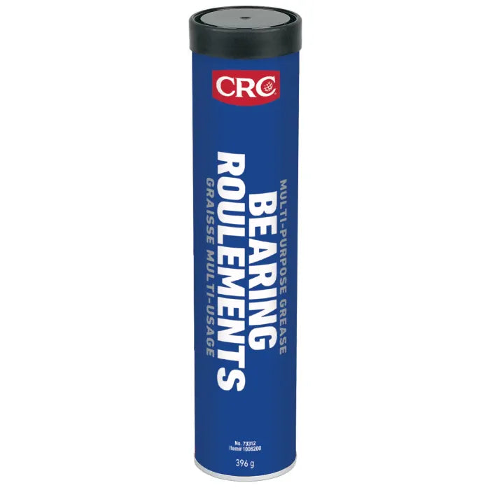 396g blue calcium sulfonate bearing grease tube by CRC, multipurpose adhesive lubricant with polymer formula