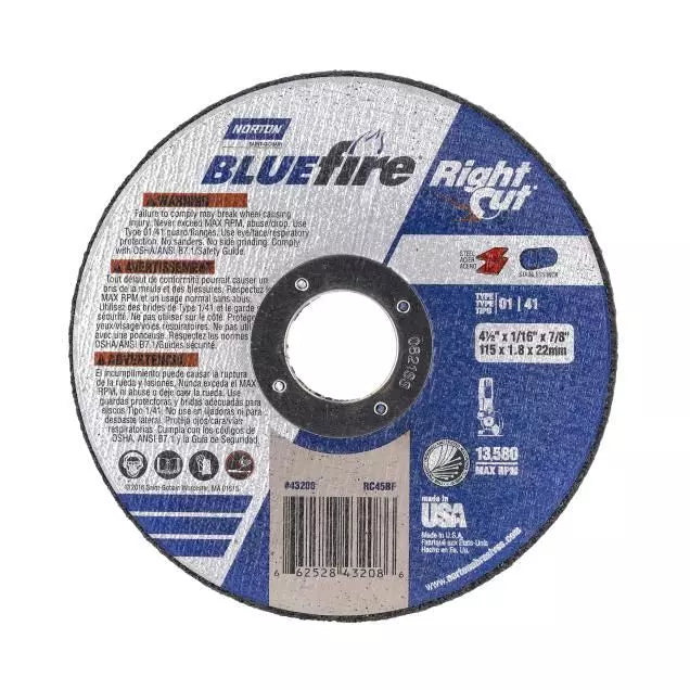 MEULE  À COUPER  4 1/2 X 1/16 X 7/8" BLUEFIRE NORTON (66252843208)