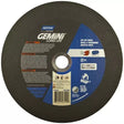 12-inch reinforced aluminum oxide cutoff wheel, 7/64-inch thickness, 1-inch arbor, high-speed cutting disk