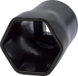 Hexagonal 6-point locking nut socket 2-1/4 inch with 3/4 inch square drive for truck wheel bearing locknuts