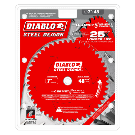 LAME DE SCIE 7" DIABLO 48D METAL (D0748CFM)
