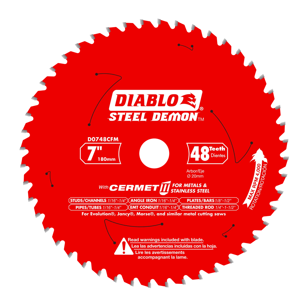 LAME DE SCIE 7" DIABLO 48D METAL (D0748CFM)