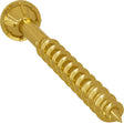 Gold-coated ribbed screw with six-lobe recessed head, designed for clean countersinking and secure bit retention