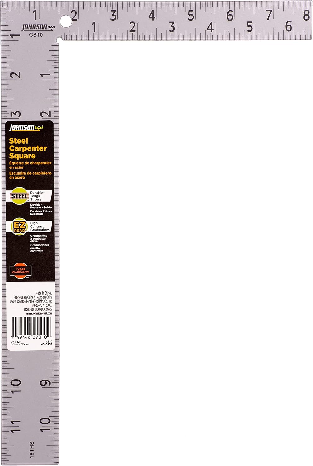 EQUERRE 8 X 12" JOHNSON CS10