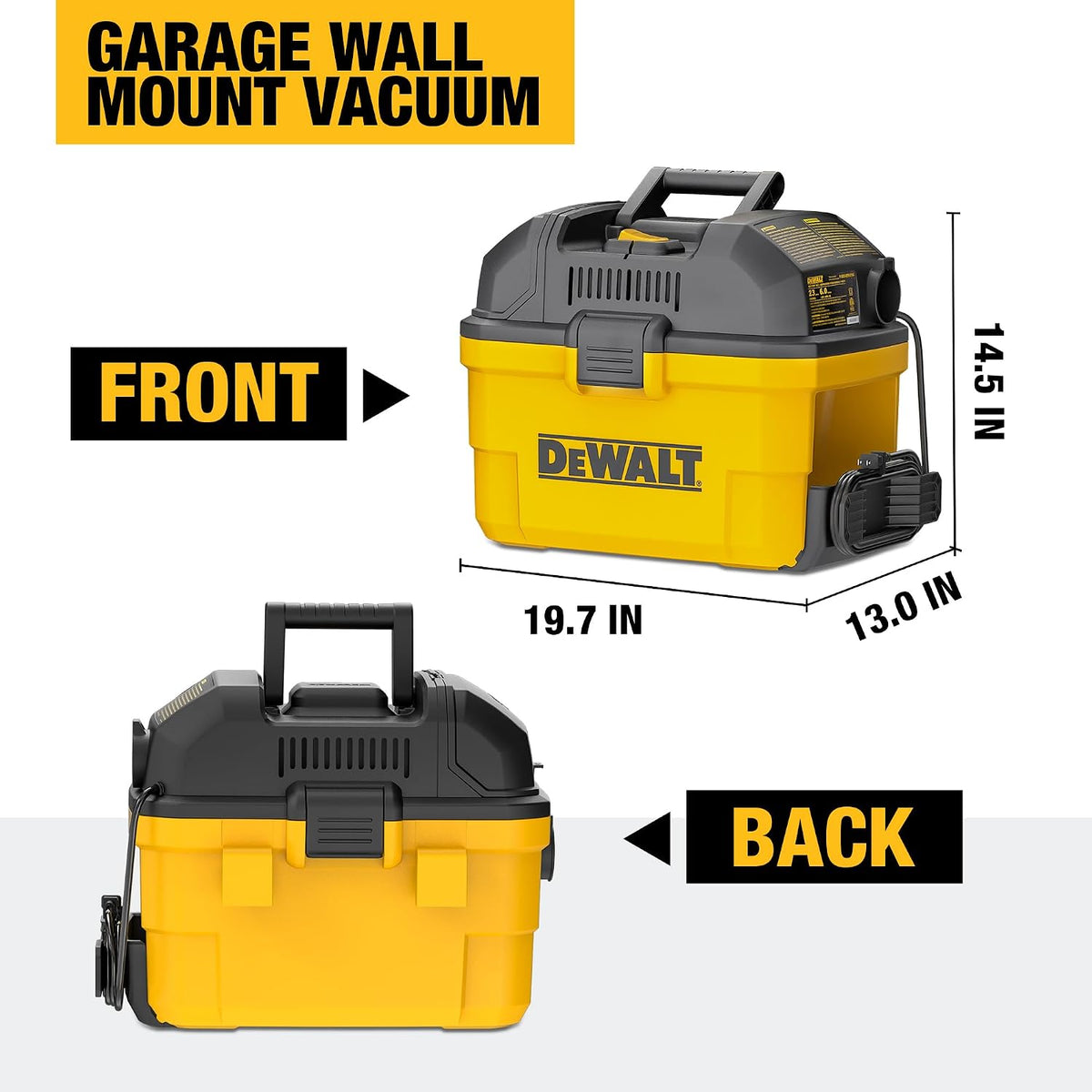 ASPIRATEUR MURALE 6 GAL. DEWALT DXV06G