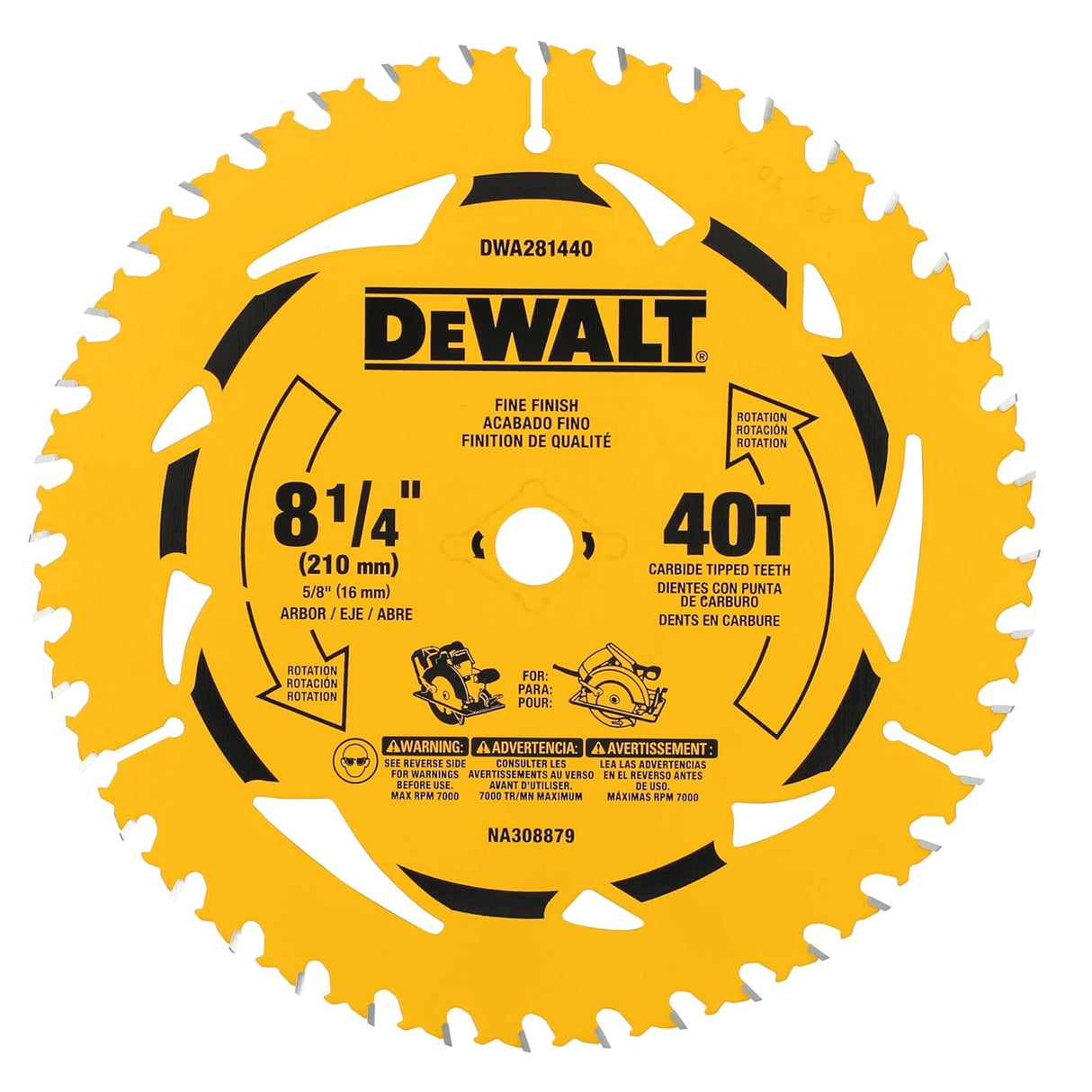 LAME DE SCIE 8-1/4 40 DENTS DEWALT DWA281440