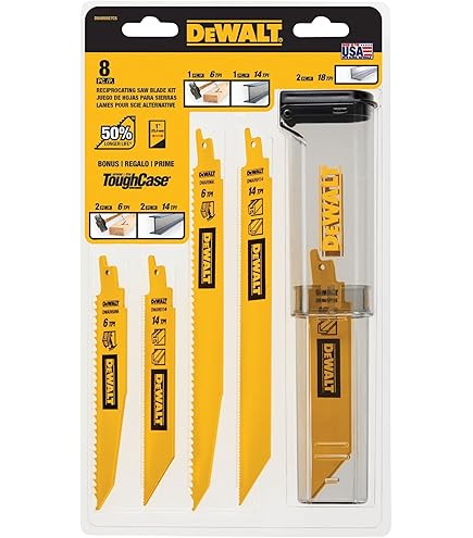LAMES DE SCIE ALTERNATIVE 8'' 18TPI METAL (5 PACK) DW4821