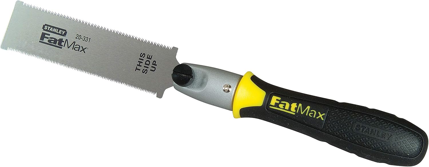 Stanley FatMax flush cut saw with flexible 11.4 cm blade and 23 teeth per inch for cutting dowels and studs