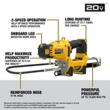 PISTOLET GRAISSEUR SANS FIL 10,000 PSI DEWALT DCGG581B (OUTIL SEUL)