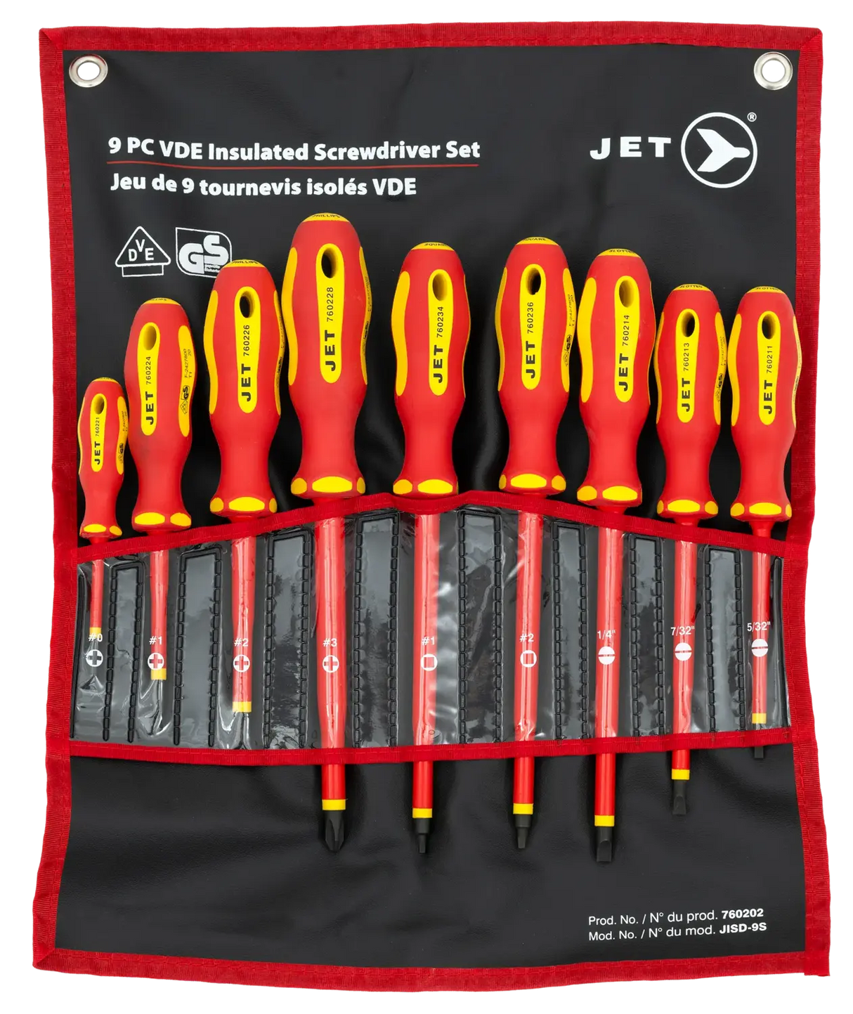 9PC JET INSULATED SCREWDRIVER SET