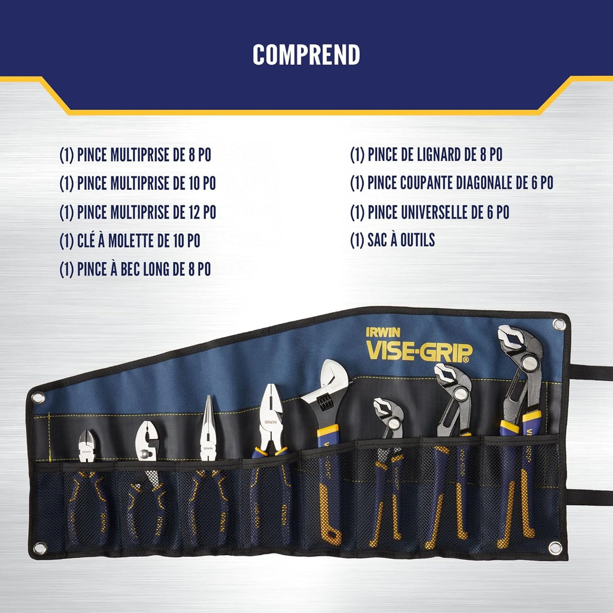 IRWIN 8 PIECE PLIERS SET