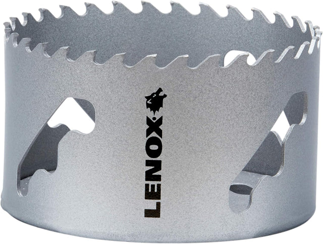 2-1/2 inch Lenox LXAH3212 hole saw with high-performance carbide tipped aggressive teeth for wood and steel drilling