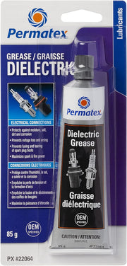 85g Permatex dielectric grease tube for protecting electrical connections from moisture, corrosion, and voltage loss in spark plugs